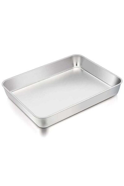 Generic Lasagna Pan, 12.3’’ x 9.75’’ x 2’’, Stainless Steel Rectangular Cake ...