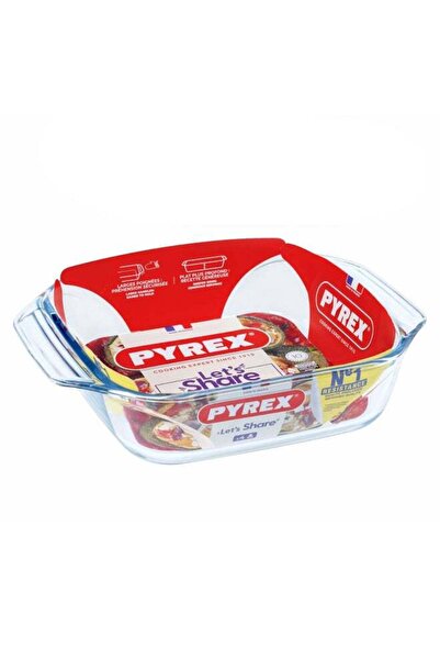 Generic Pyrex Irresistible Square Glass Roaster 2.4L Borosilicate Bakeware,Ov...