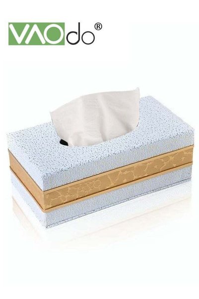 Generic Leather Tissue Box Holder Trimmed Design Suitable for Multi-scene Use...
