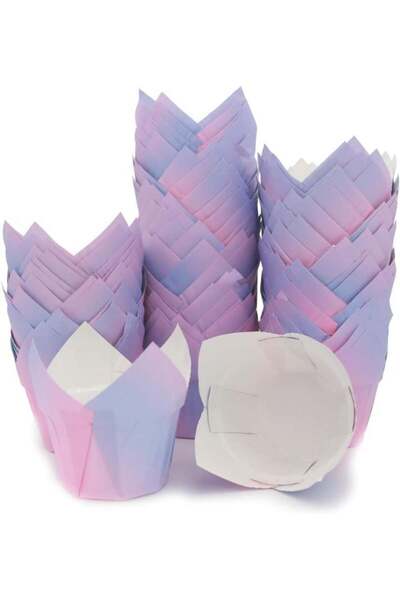Generic 100 Pieces Tulip Cupcake Cases, Cupcake Liners, Muffin Liners, Grease...