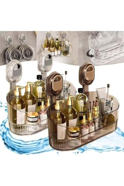 Generic No-Drill Bathroom Suction Storage Box – Large Capacity & Strong Load-...