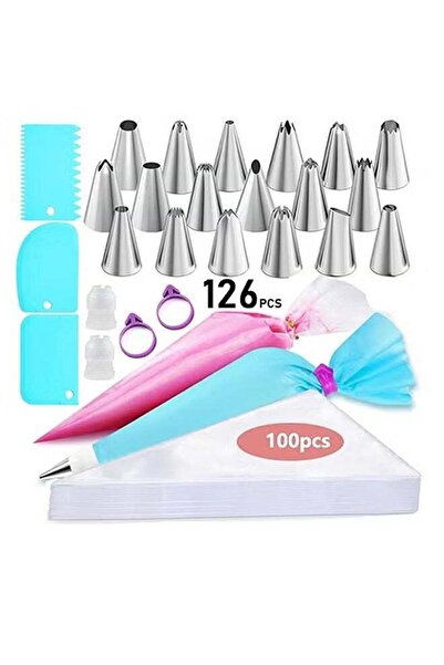 Generic Piping Bags and Tips Set, Cakes Decorating Supplies Kit with 100pcs 1...