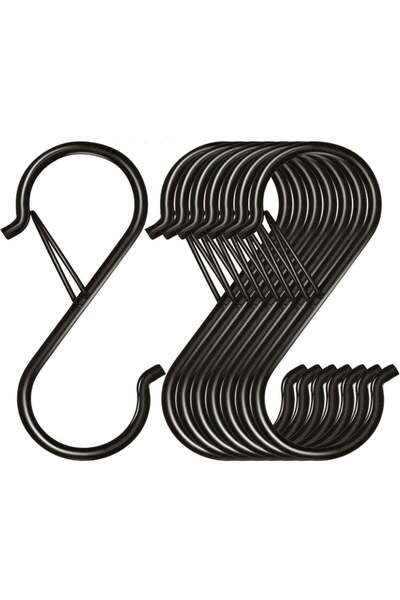 Generic 8 Pack S Hooks for Hanging, 3.5 inch Heavy Duty Metal S Hooks with Sa...