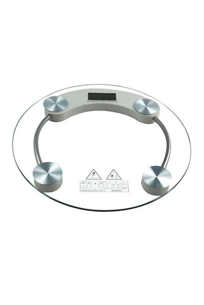Generic Round Digital Bathroom Weighing Scale Clear