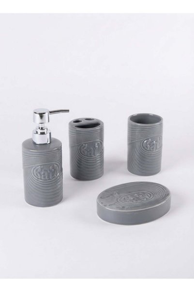 Generic Orchid 4-Piece Bathroom Accessory Set – Elegant Ceramic Bath Set with...