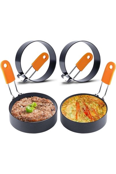 Generic Large Egg Ring 3.5 Inches 4 PCS - Egg Rings, Fried Egg Mold Egg Mcmuf...