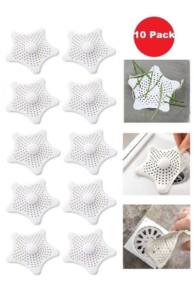 Generic 10-Piece Kitchen Sink Strainer Filter Star Silicone Drain Cap Bathroo...