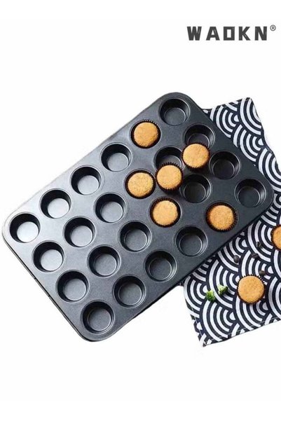 Generic 24-Cup Mini Cake Mould Baking Mold Cake Pan, Non-Stick Carbon Steel P...