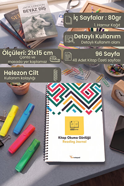 Tieni دفتر يوميات لقراءة الكتب، مقاس A5، 21×15 سم، دفتر تتبع القراءة بغلاف حل...