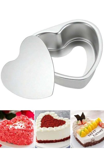 Generic Kitchen Baking Cake Pan, 4 Inch Heart Shaped Nonstick Aluminum Cheese...