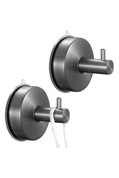 Generic 2Pcs Stainless Steel Towel Holder Bathroom Suction Hooks Shower Hooks...