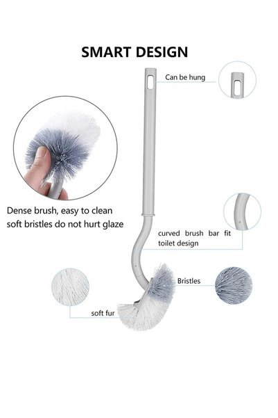 Generic Toilet Brush with Holder Lightweight Wall-Mounted Toilet Brush Toilet...