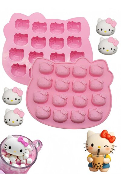 Generic 2 Pcs 3D Kitten Candy Silicone Molds 32 Cavity Chocolate Silicone Mol...