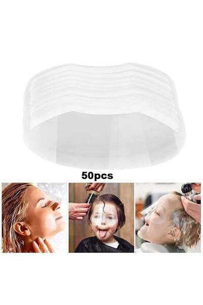 Generic 50-Piece Disposable Face Sheilds Shower Eye Shield, Transparent Plast...