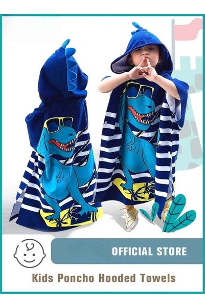 Generic Kids Poncho Hooded Towels, Quick Dry Toddler Bath Towel, Cute Dinosau...