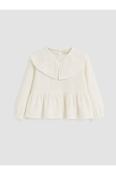 LC Waikiki Esvab • Modern & Distinctive Embroidered Drawstring Girls' Shirt