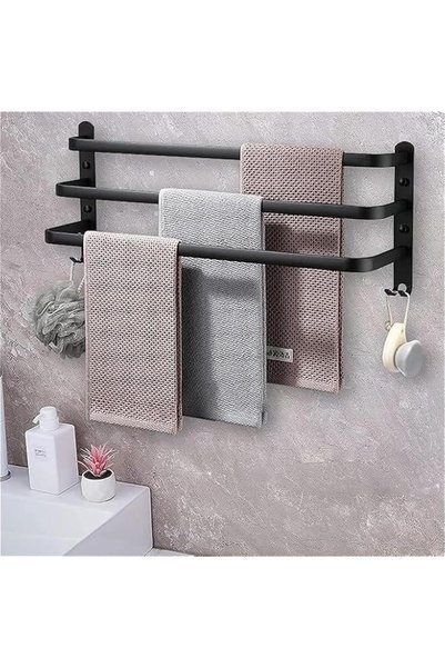 Generic Towel Rail, Self-Adhesive Towel Holder with Anti Rust Aluminium, 3 Ti...