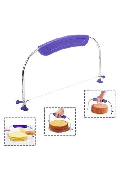 Generic Cake Leveler Adjustable Stainless Steel Wire Cake Layer Slicer Baking...