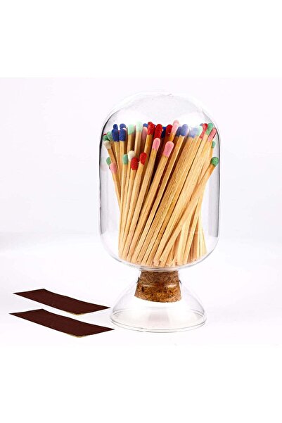 Generic Matches in a Jar with Striker, Glass Match Holder with Striker, Match...