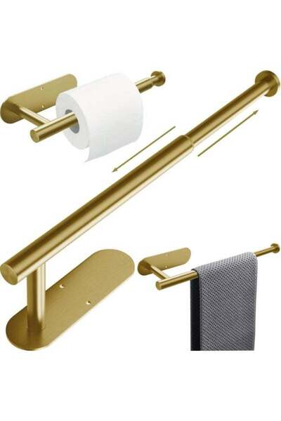 Generic Self-Adhesive Toilet Paper Holder for Wall Mount, Adjustable SUS304 S...