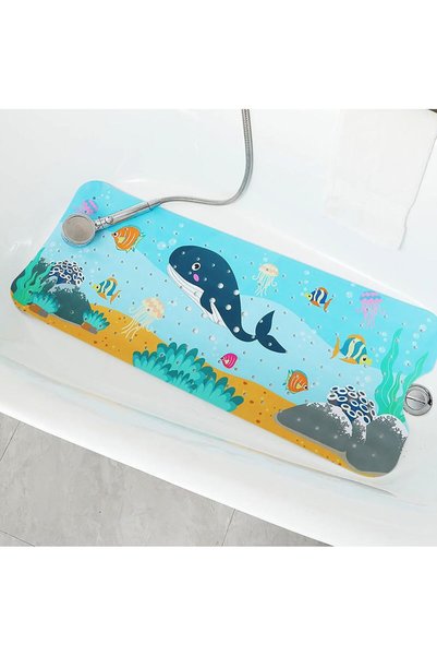 Generic Cartoon Kids Bath Mat - Extra Long Non-Slip Bathtub Mat with Suction ...