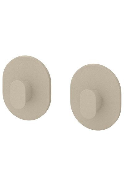 Generic Round Wall Hooks in Beige Powder-Coated Metal with Concealed Fittings...