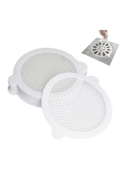Generic 30 Pack Disposable Shower Drain Hair Catcher Mesh Stickers, Peel & St...