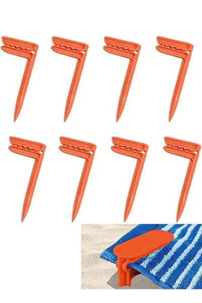 Generic Outdoor Anchor Stakes for Beach Towel & Picnic Mat, 8 Pack Orange Str...