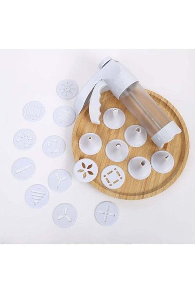 Generic Premium Cookie Press Gun Set with Multiple Shape Discs, Frosted Body ...