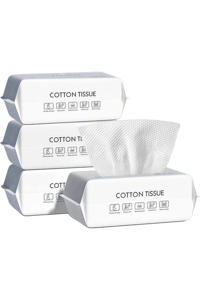 Generic 4 Pack Disposabel Face Cloths, Soft Dry Wipe, 100% Cotton Facial wipe...