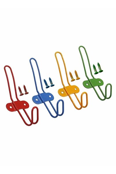 Generic Coat Hooks, 4 Pieces Heavy Duty Wall Hooks Kids Colorful Wall Mounted...