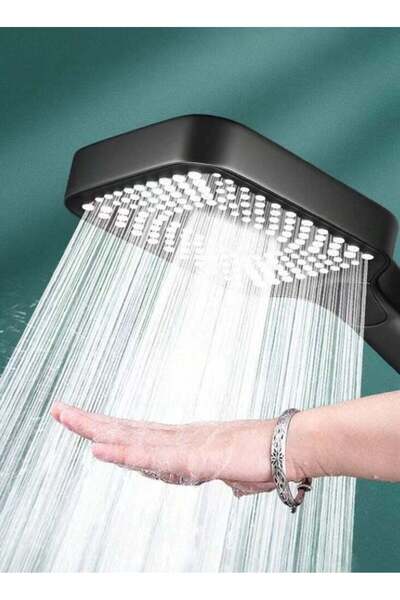 Generic 1-Set Of 3 Pieces Bathroom Shower Head Set ABS Black 27.5x10.5x2 Cent...