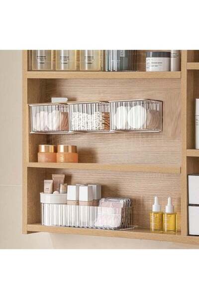 Generic 3 Pcs Bathroom Organizer for Qtips, Cotton Pads, Swabs, Makeup Sponge...