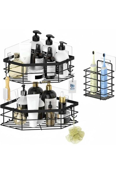 Generic Beehold & Bloom Bathroom Organizer Shower Caddy 3pcs Set – Rust-Resis...