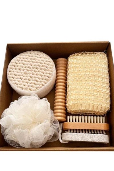 Generic 6-Piece Premium Bath & Self-Care Gift Set: Exfoliating Loofah Sponge,...
