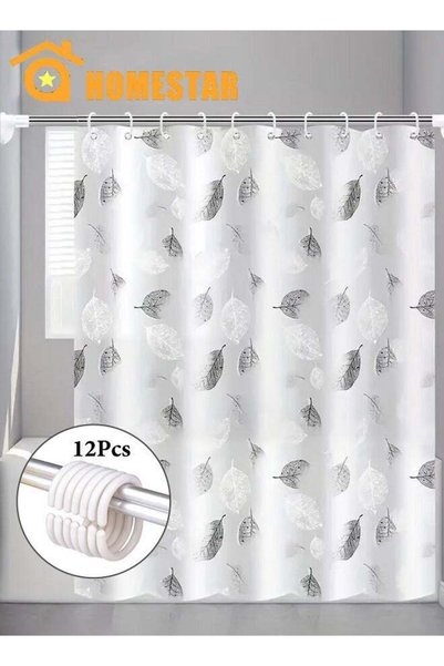 Generic Shower Curtain Liner with Plastic Hanging Ring, PEVA Shower Curtain f...