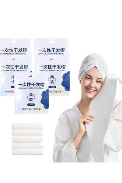 Generic Disposable Hair Towels,5 PCS Hair Drying Towel Super Absorbent for Tr...