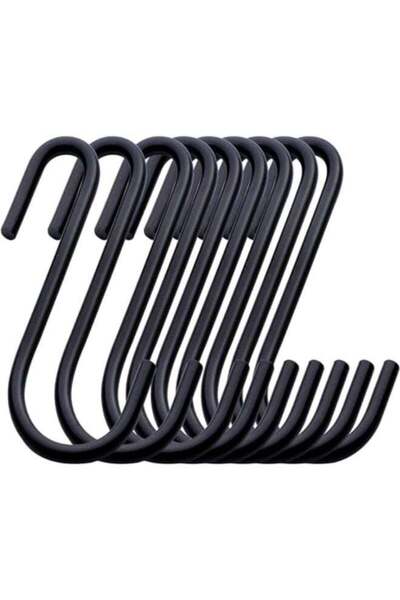 Generic 30 Pcs S Type Metal Hooks, Heavy Duty S Hooks Black, Sturdy and Durab...