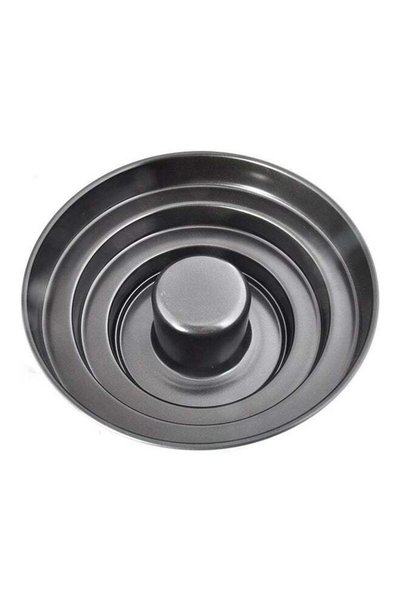 Generic 3-Tier Fill And Bake Cake Pan Black 10 x 10.5inch