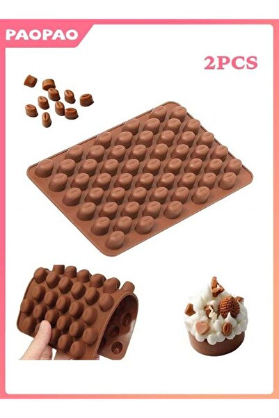 Generic 2 PCS Mini Coffee Bean Molds, Coffee Silicone Mold for Making Small J...