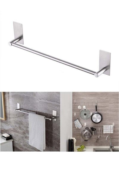 Generic Bath Towel Bar, 55cm Stainless Steel Towel Holder, Bathroom Towel Rac...