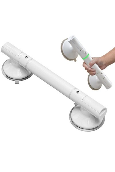 Generic Suction Cup Grab Bar for Shower, Luminous Safety Handrail, 45 cm, White