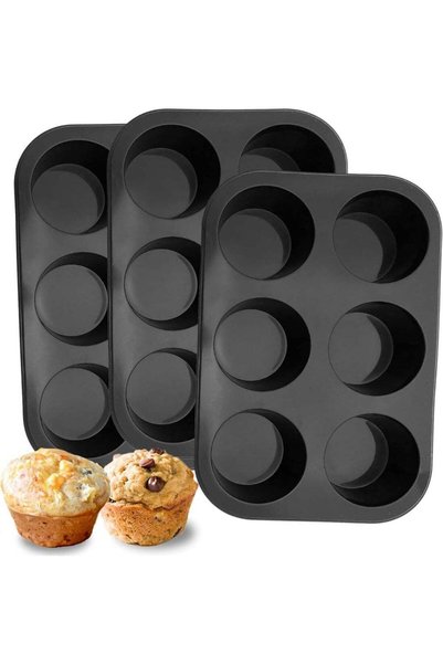 Generic 6 Cups Silicone Muffin Pan, Nonstick Cupcake Pan Muffin Tin,Food Grad...