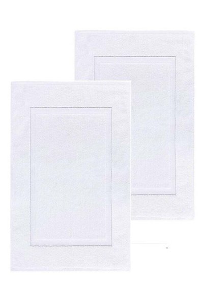 Generic Set of 2 - Cotton Banded Bath Mats, 100% Ring Spun Cotton - Highly Ab...