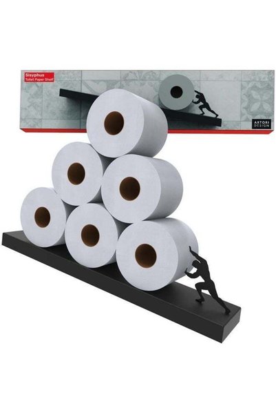 Generic Floating Toilet Paper Shelf Storage - Bathroom Wall Decorations, Tilt...