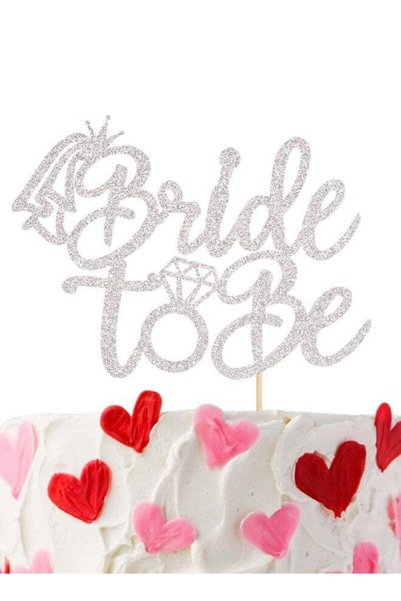 Generic Bride To Be Cake Topper With Glitter Ring Bridal Shower Cake Pick Dec...