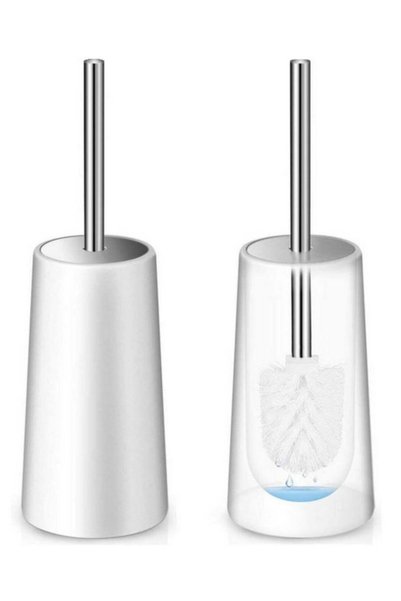 Generic 2 Pack Toilet Brush Stainless Steel Handle Waterproof Rustproof Durab...