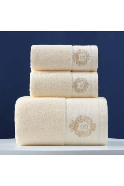 Generic 3PCS Cotton Bath Towel Set Fast Absorbent Skin-friendly and Soft Bath...