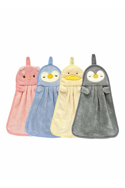 Generic Cute Cartoon Animal Hand Towels for Kids 4 Pack Ultra Absorbent Micro...