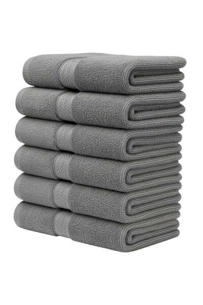 Generic Set of 6- 100% Cotton Luxury Hand Towel. Ultra Soft and Highly Absorb...